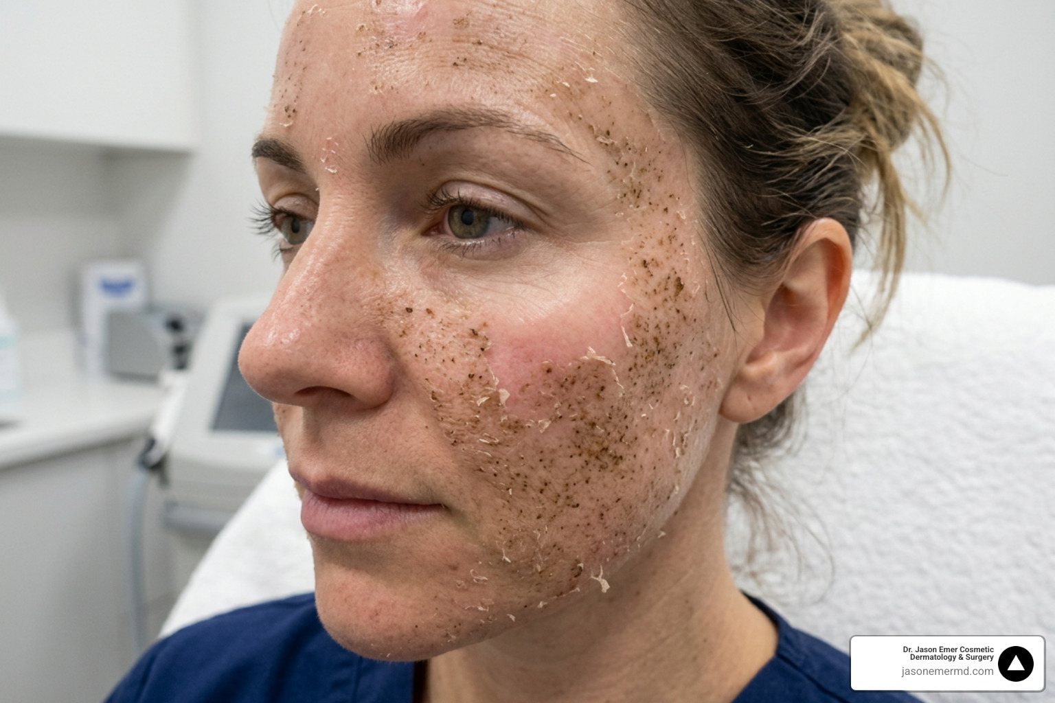 Day 4 to 7 skin peeling and MENDS shedding process