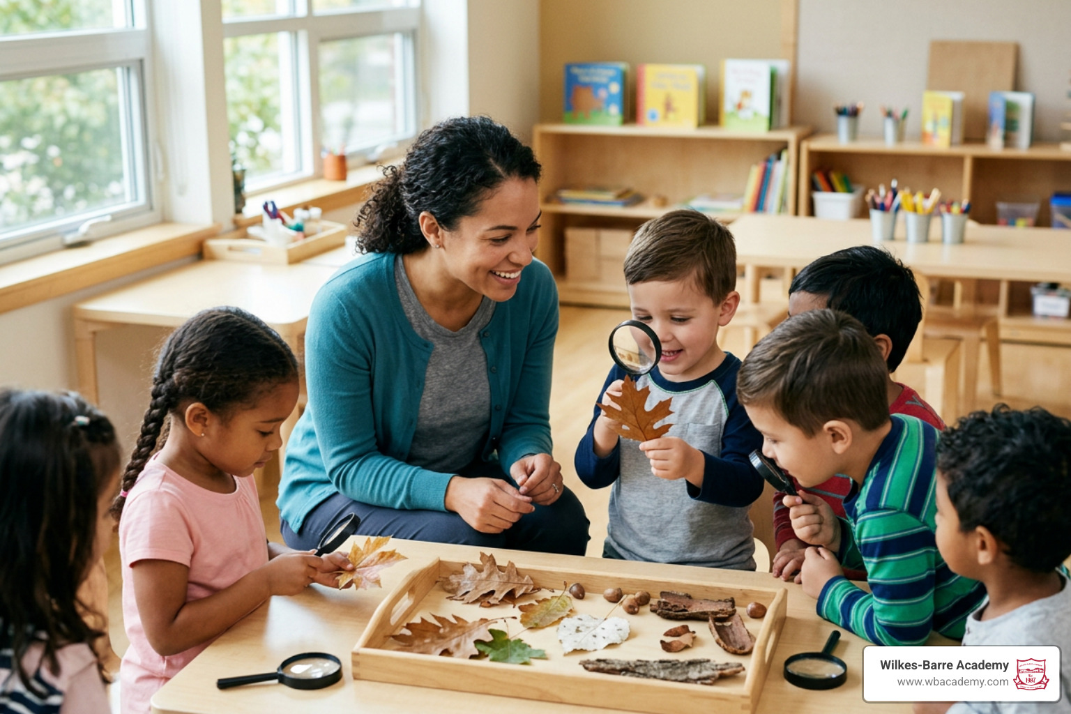 early childhood educator leading science inquiry