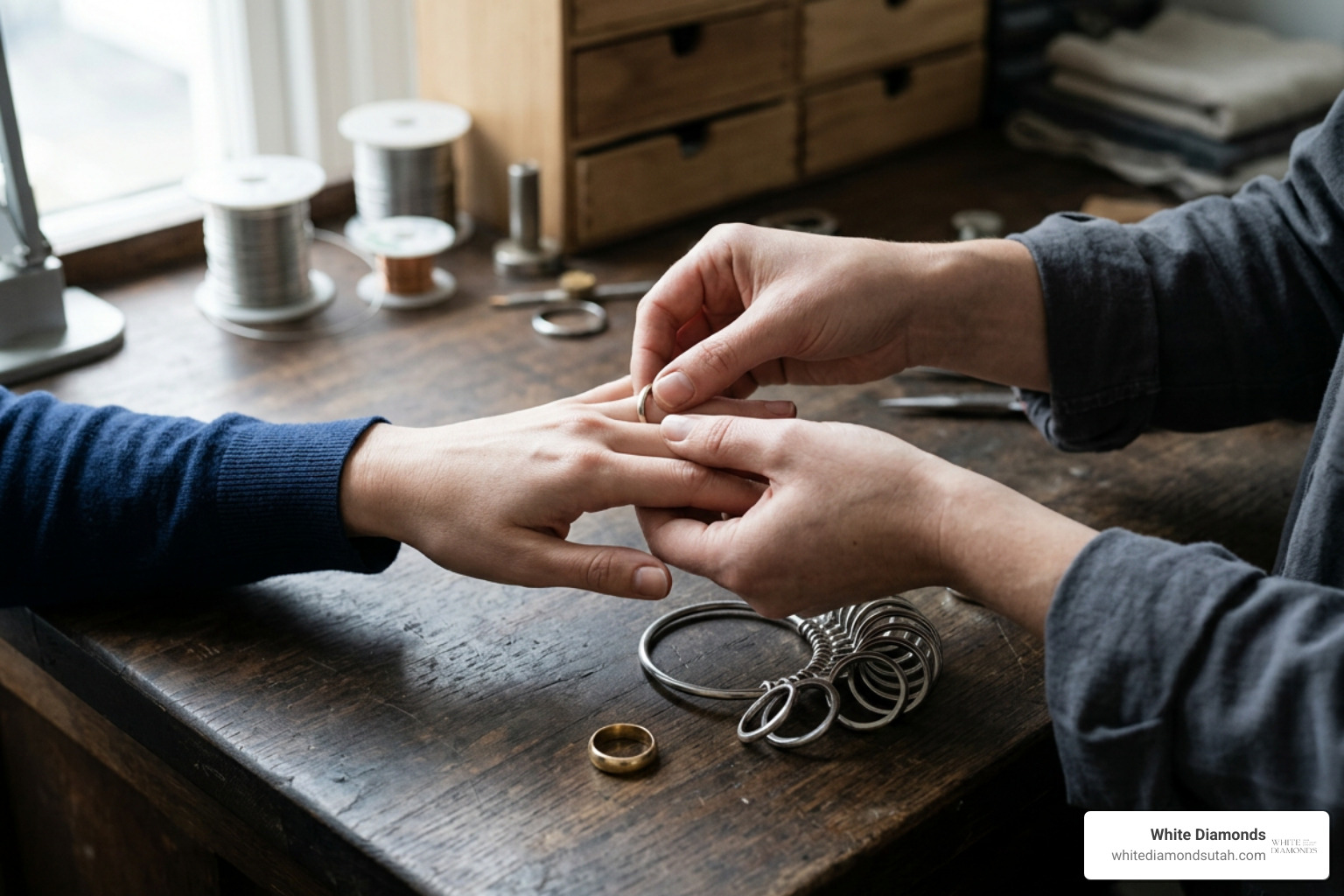 measuring gold ring size