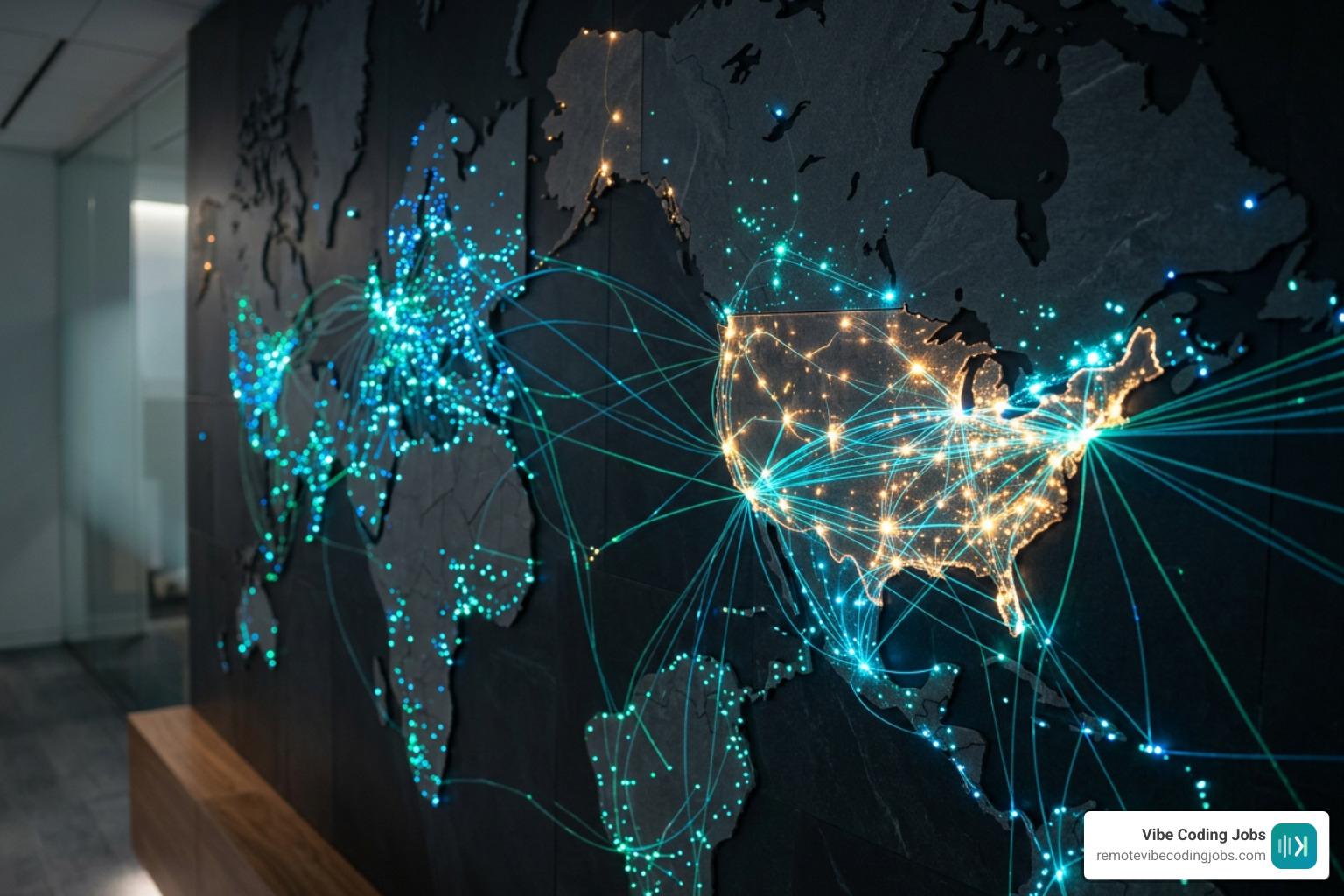 global map showing remote mobile developer distribution