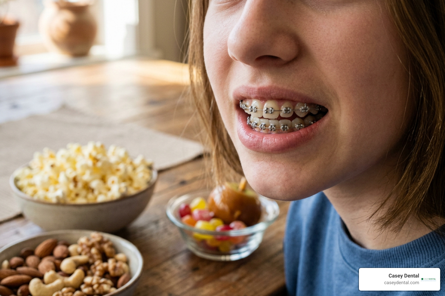 crunchy hard foods to avoid with braces
