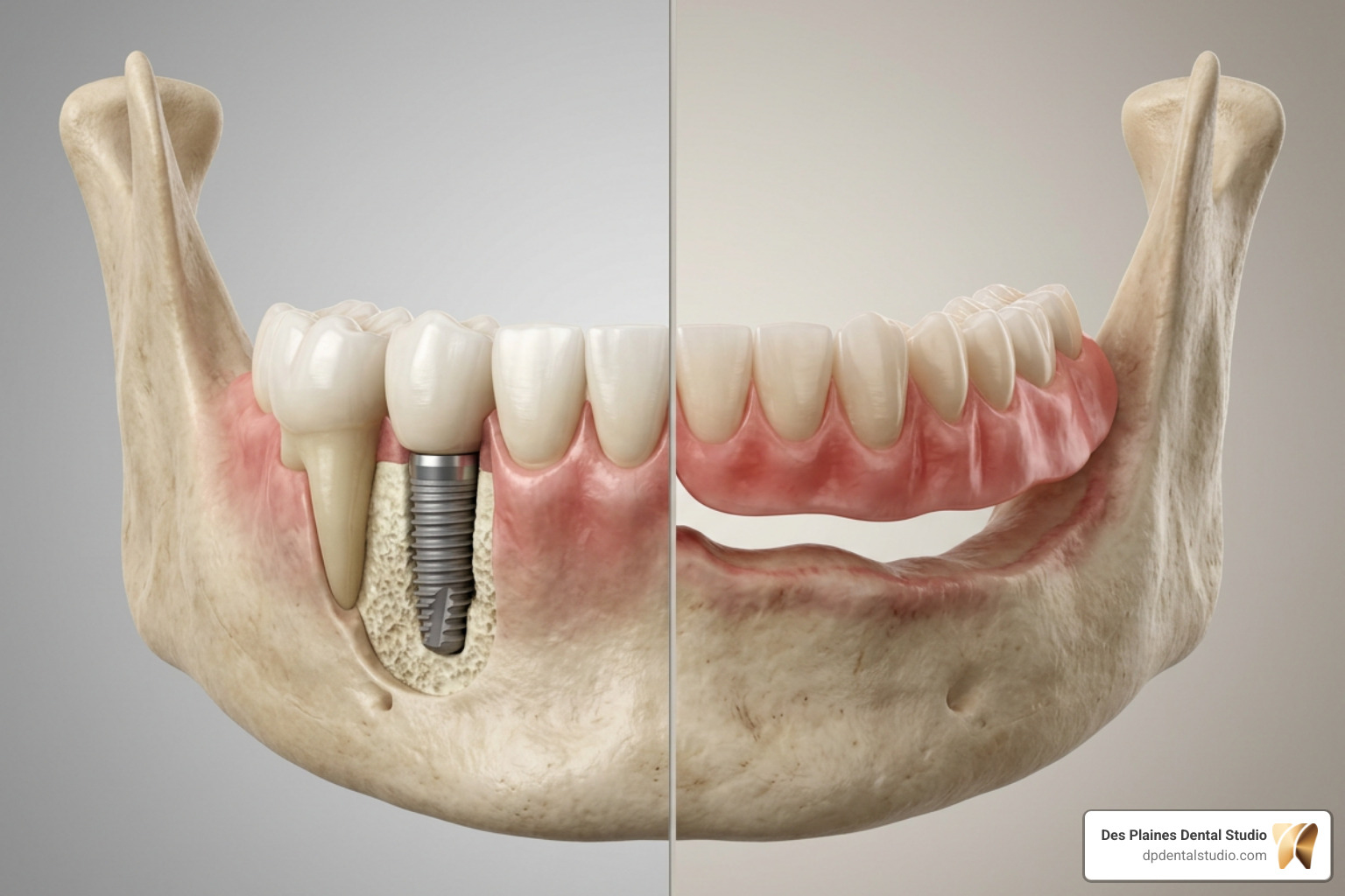 Bone preservation difference between dental implants and traditional dentures Bone preservation difference between dental implants and traditional dentures