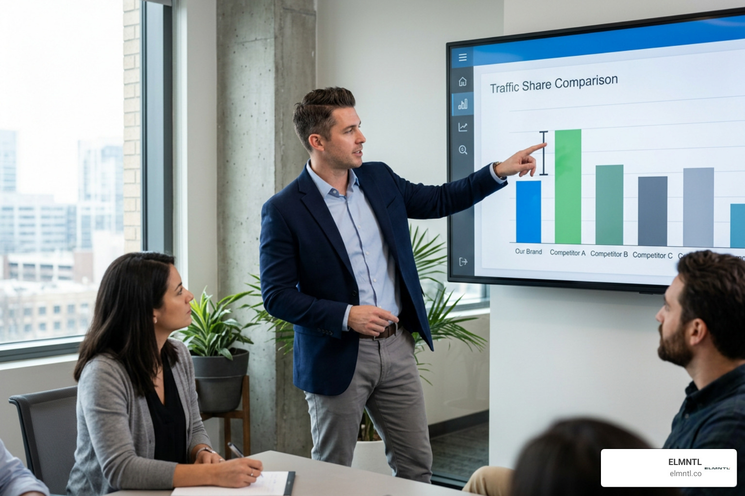 Competitive traffic gap and market share breakdown