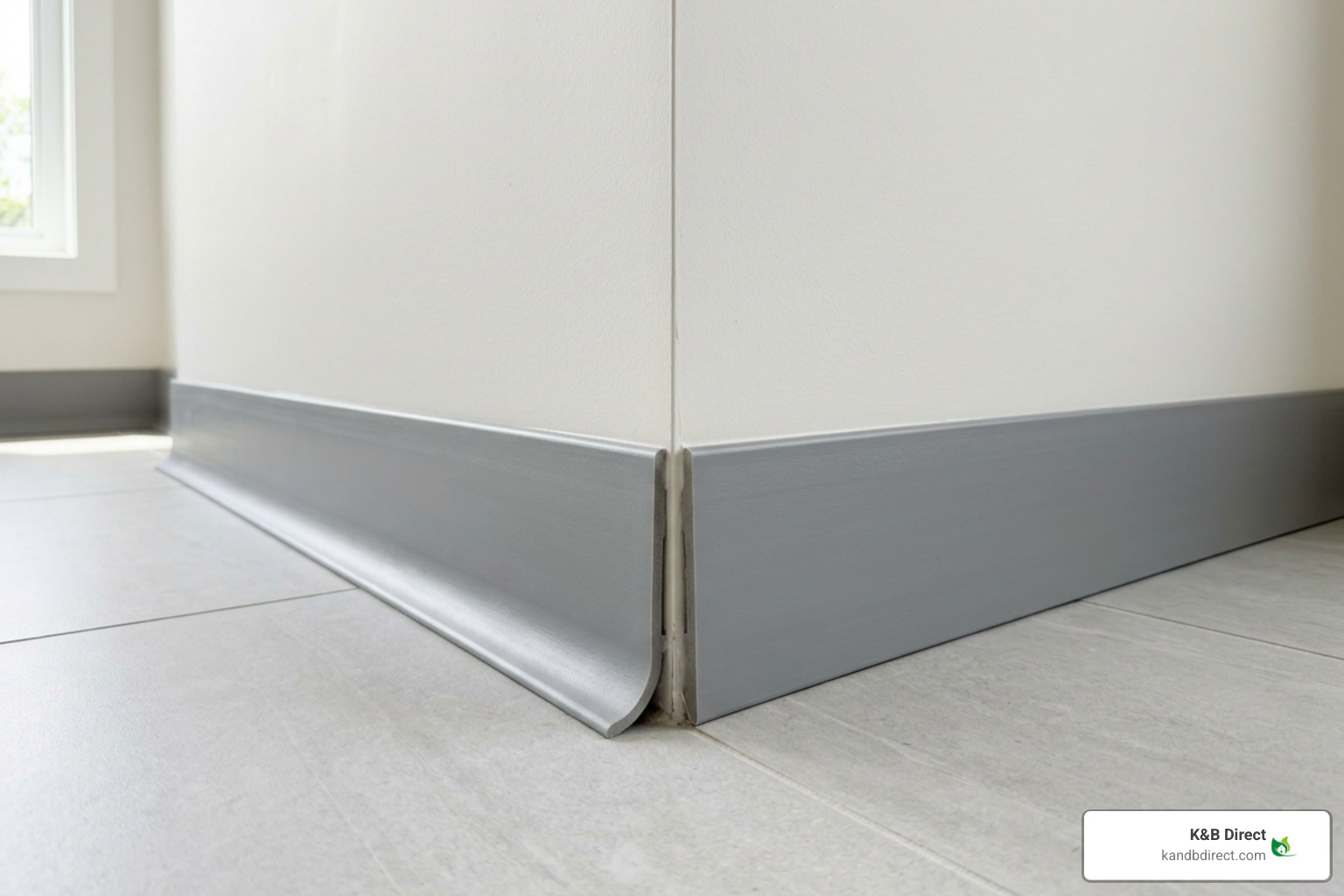 grey vinyl wall base cove with toe versus straight profile comparison