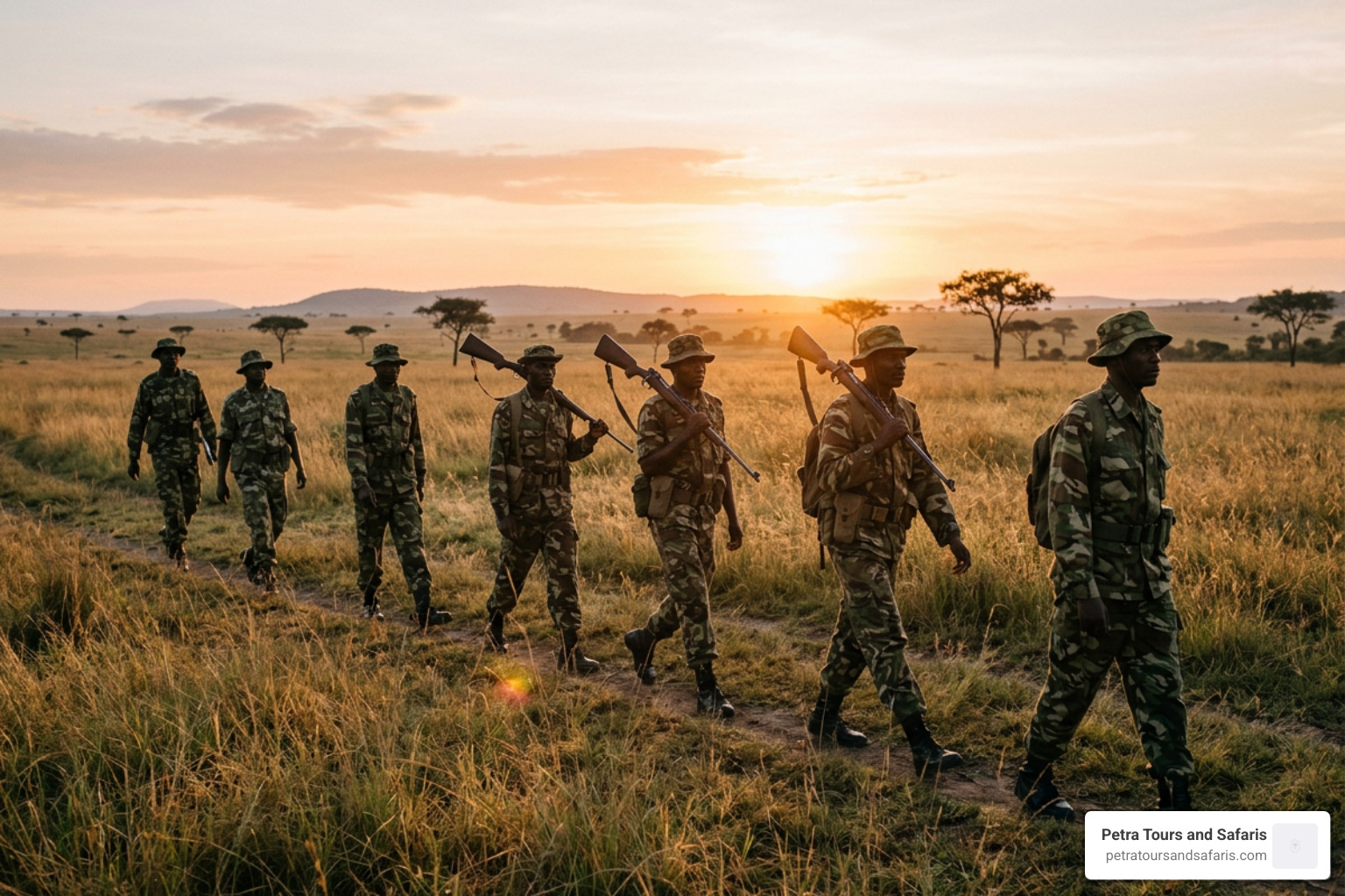 Anti poaching rangers on patrol Anti poaching rangers on patrol