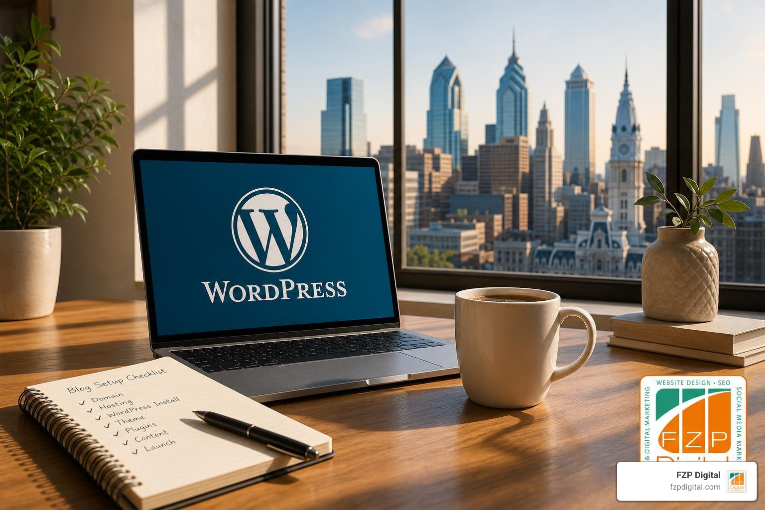 FZP Digital logo - wordpress blog setup services