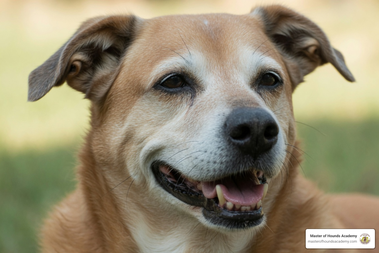 an older dog still happy and interested in learning and training an older dog still happy and interested in learning and training