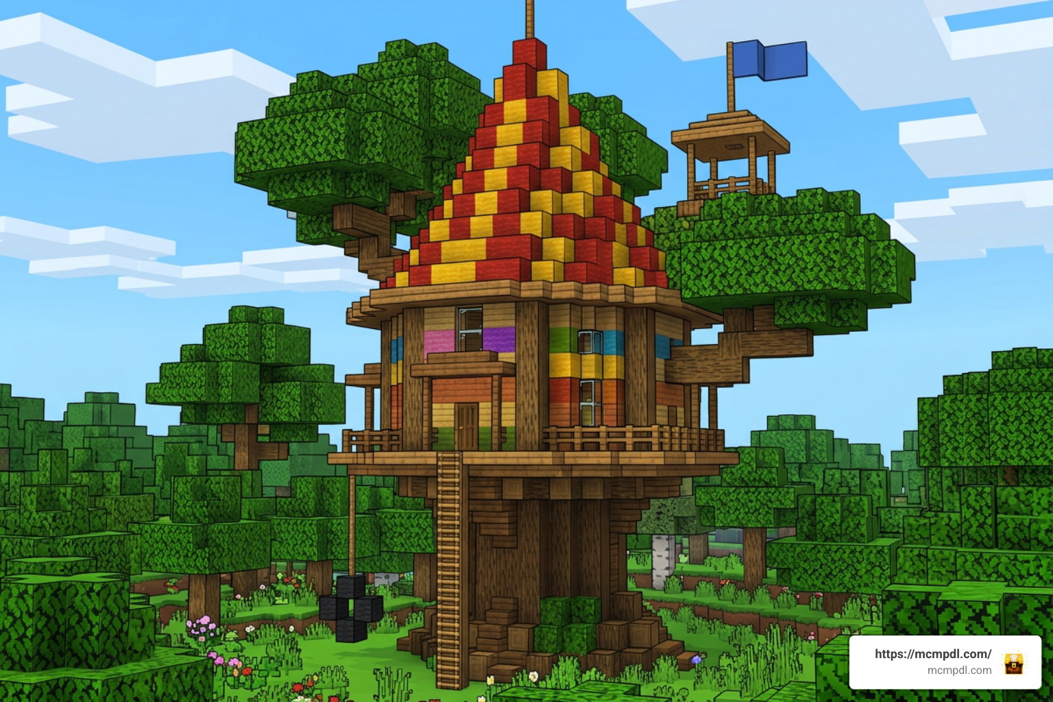 Finn and Jakes Treehouse in Minecraft