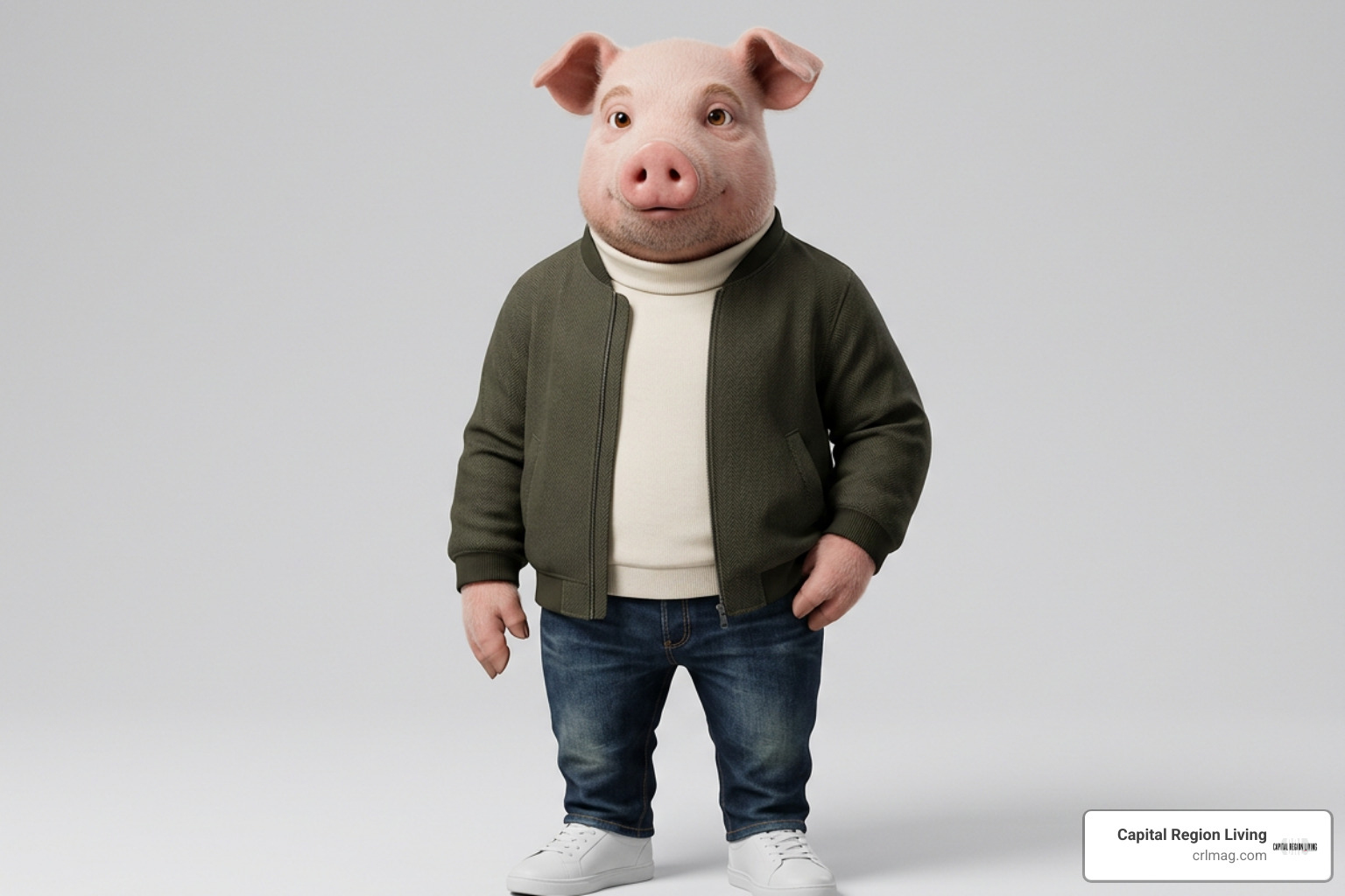 3D anthropomorphic pig character design