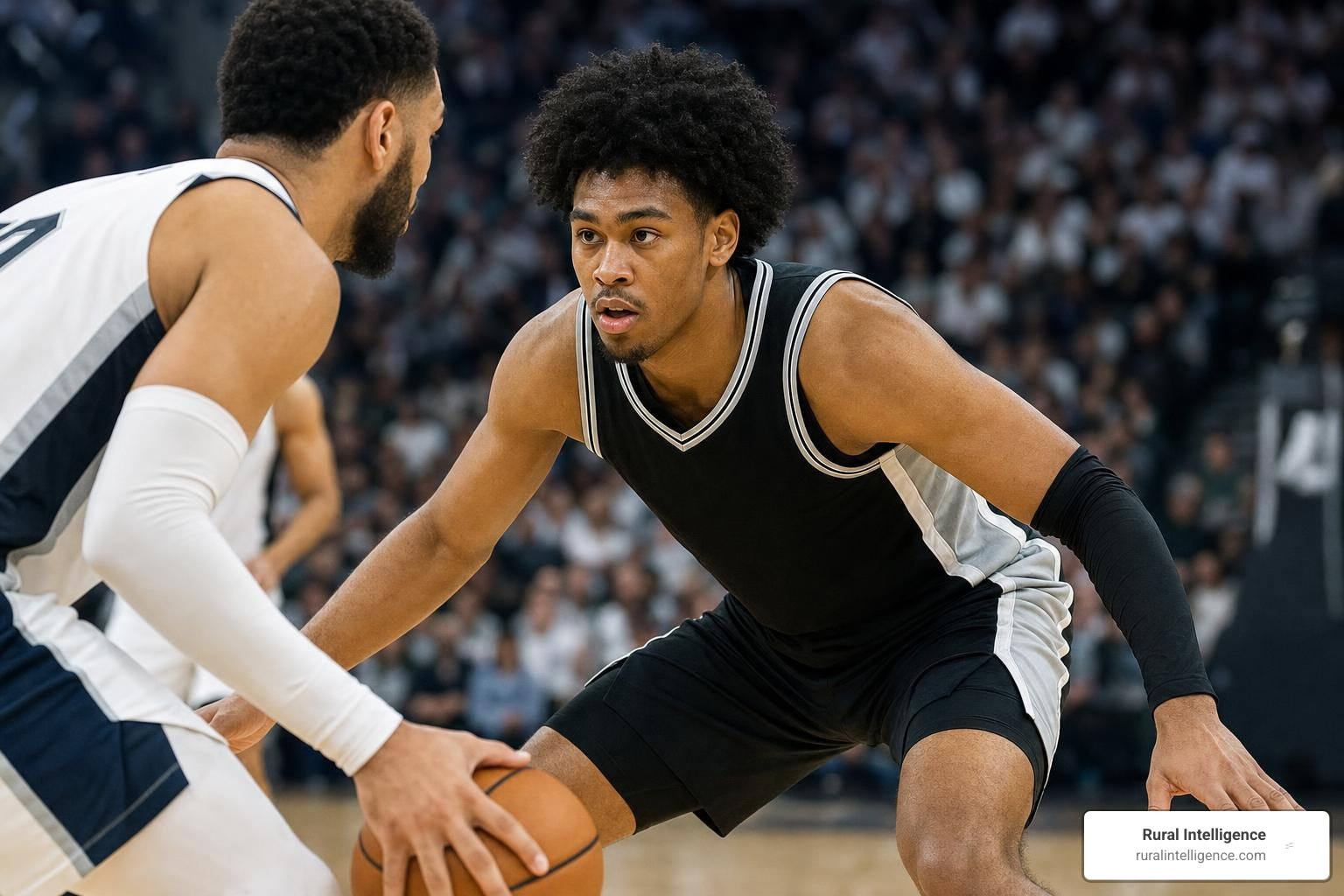 Dylan Harper defending in the 2026 Western Conference Finals Dylan Harper defending in the 2026 Western Conference Finals