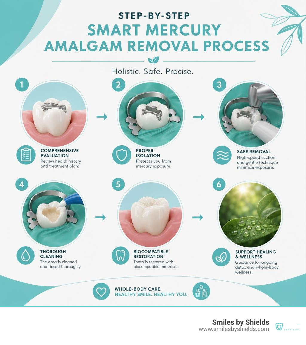 Step-by-step SMART mercury amalgam removal process Step-by-step SMART mercury amalgam removal process