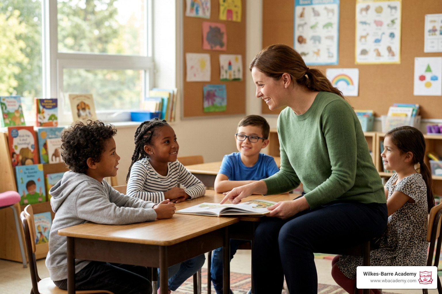 teacher engaging students in a small classroom teacher engaging students in a small classroom