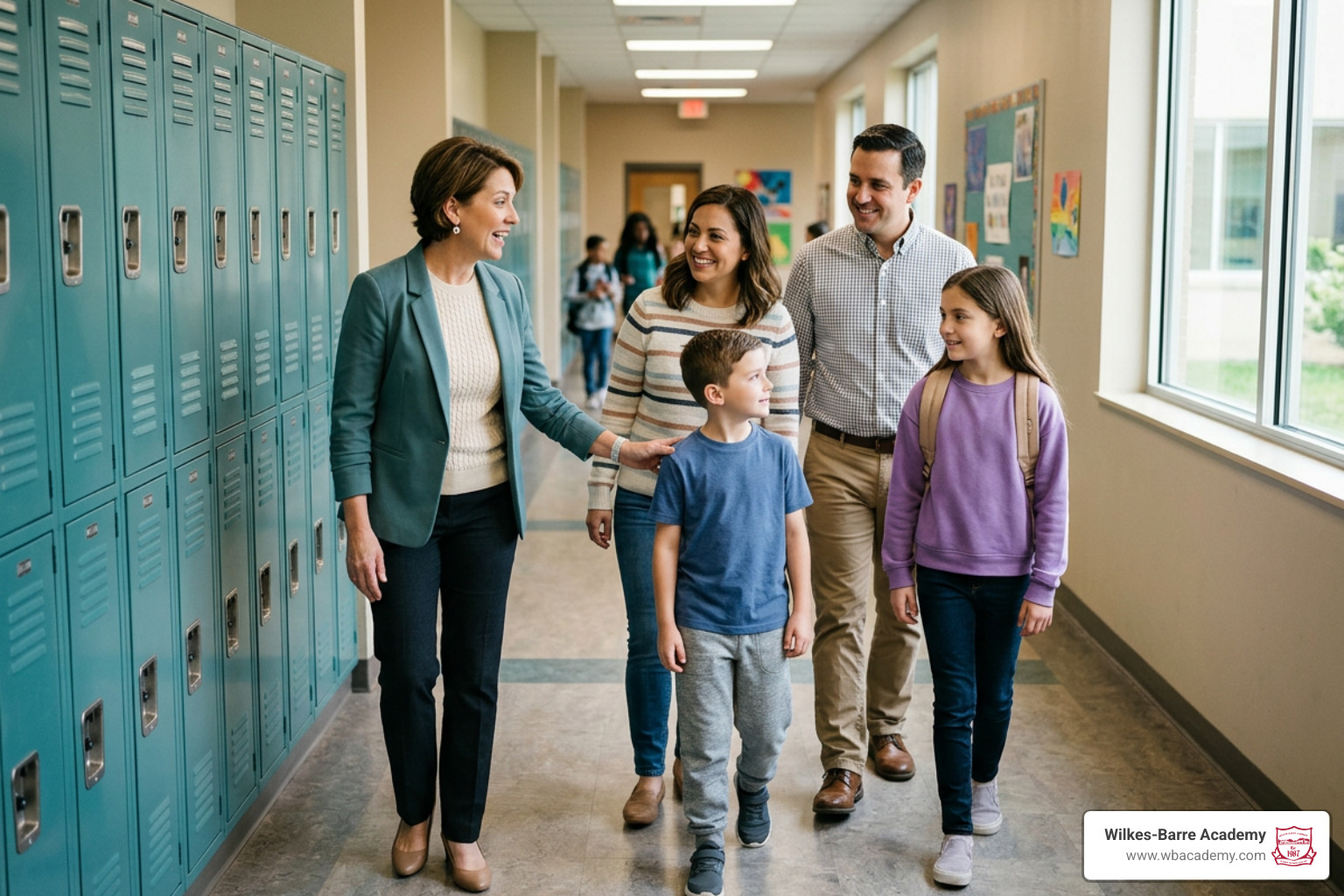 parents touring school facility parents touring school facility
