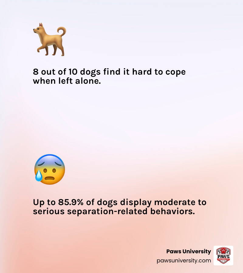 comparing separation anxiety barking versus boredom barking infographic