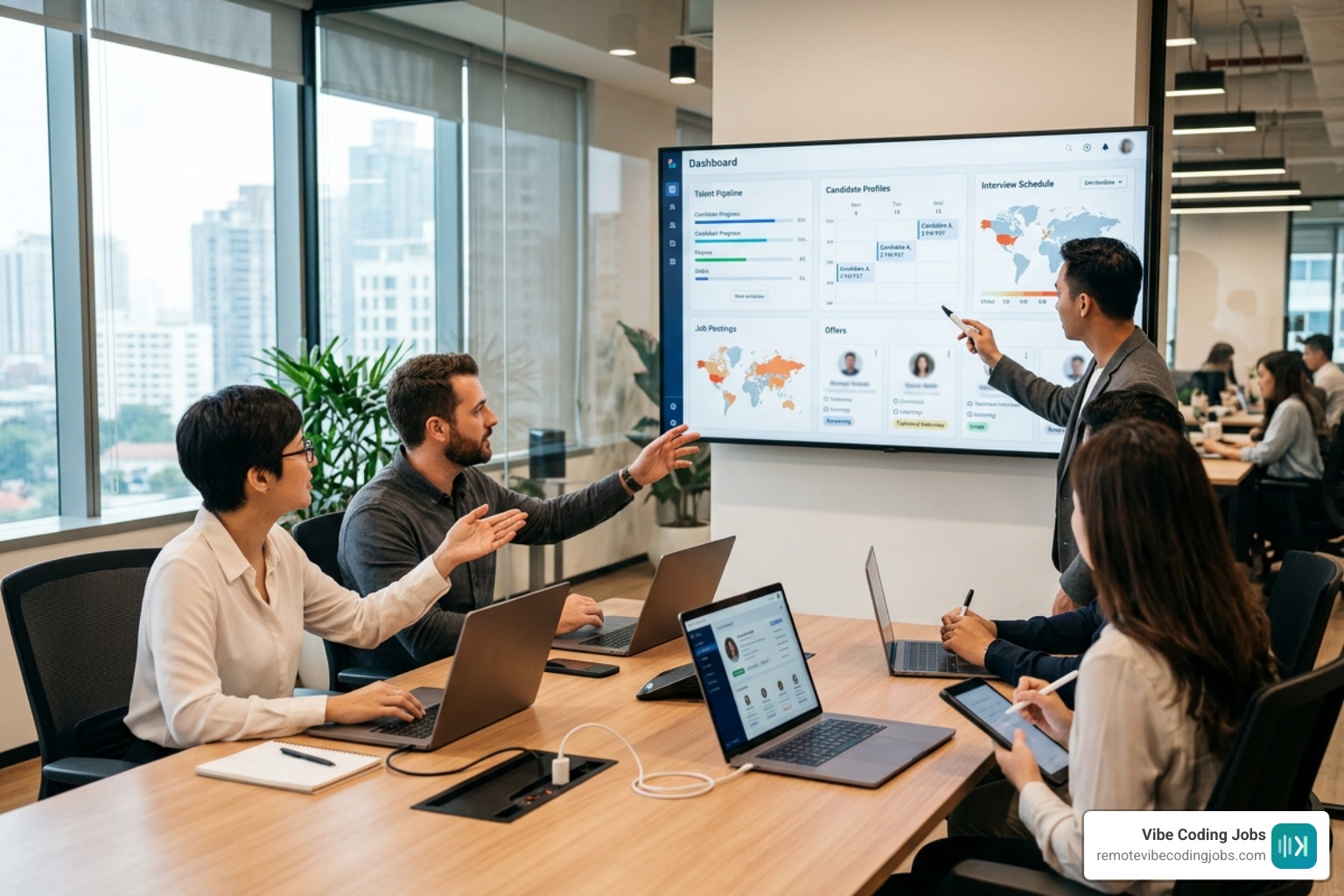 Modern distributed talent dashboard and recruitment workflow