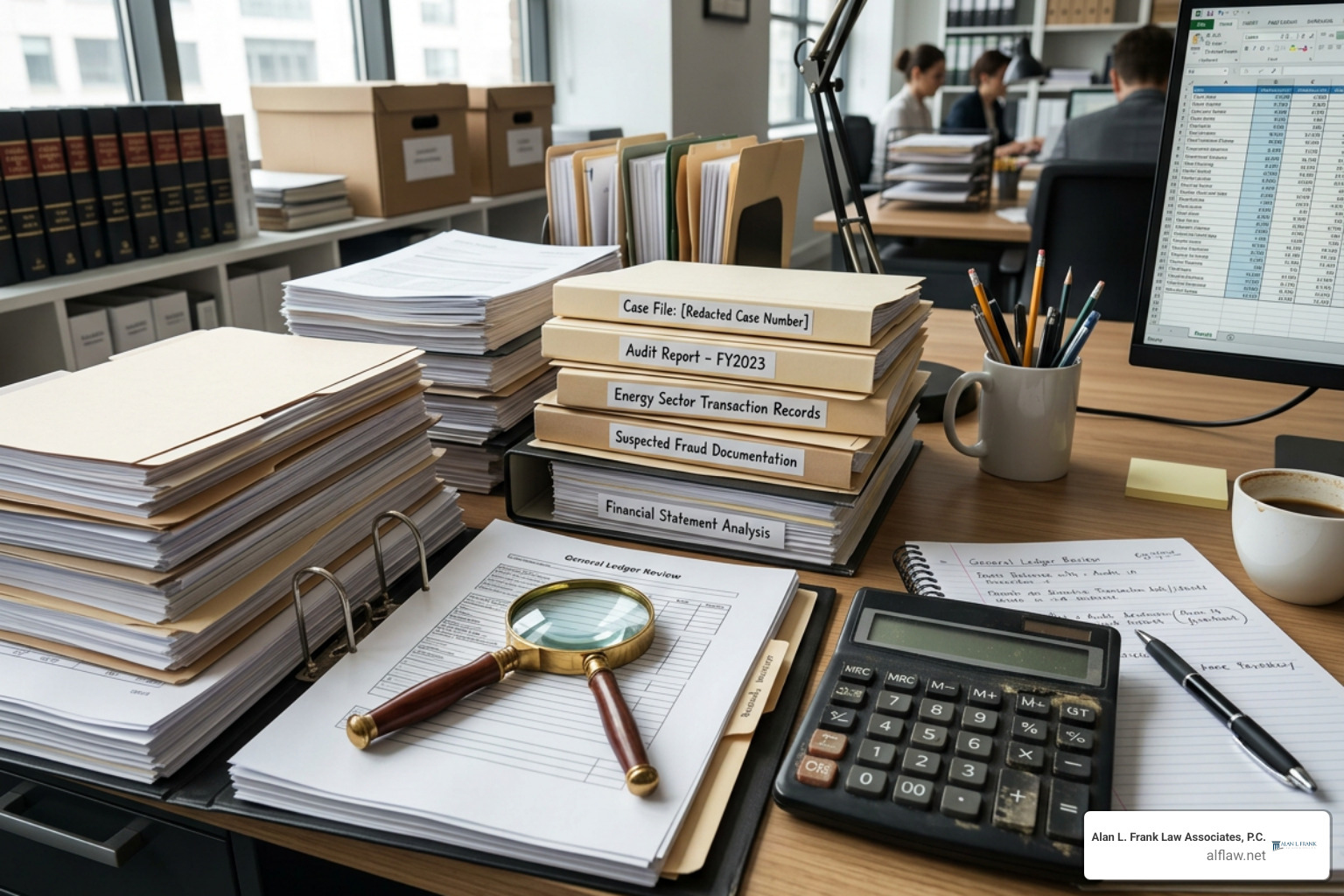 forensic accounting audit documents and energy legal case files