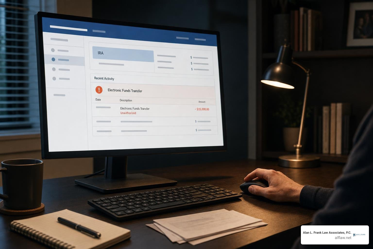 Unauthorized electronic funds transfer from an IRA