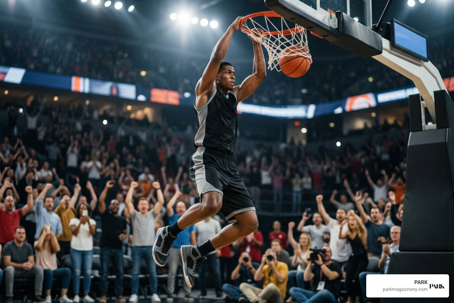 Carter Bryant dunking in the 2026 NBA Slam Dunk Contest Carter Bryant dunking in the 2026 NBA Slam Dunk Contest