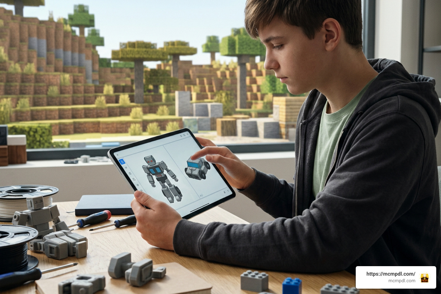 Custom 3D modeling and robot behavior setup