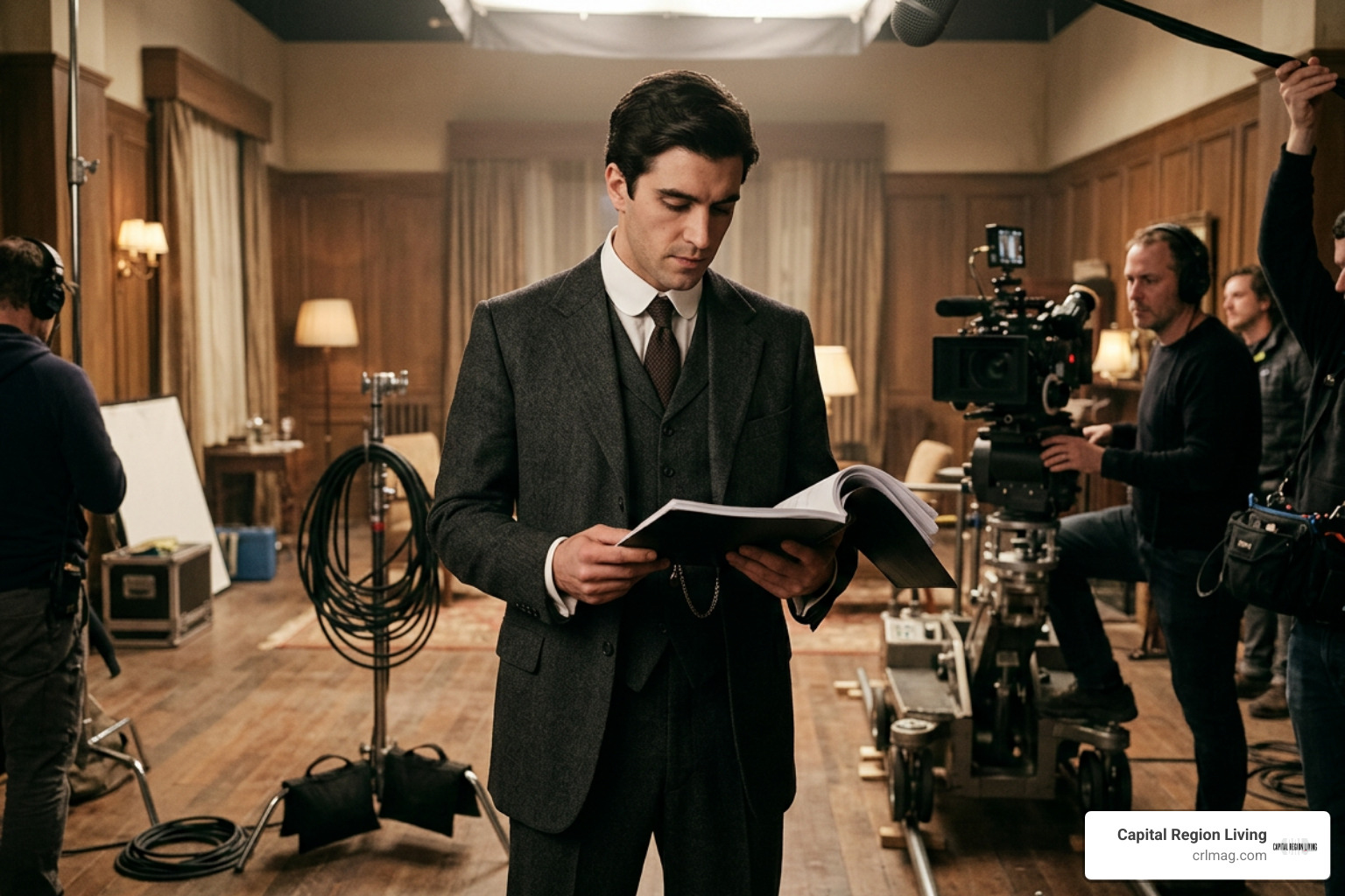 Belmont Cameli working on a dramatic film set