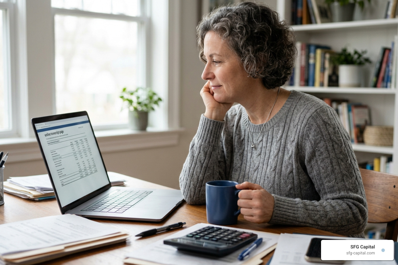 Taxpayer reviewing an IRS online account transcript Taxpayer reviewing an IRS online account transcript