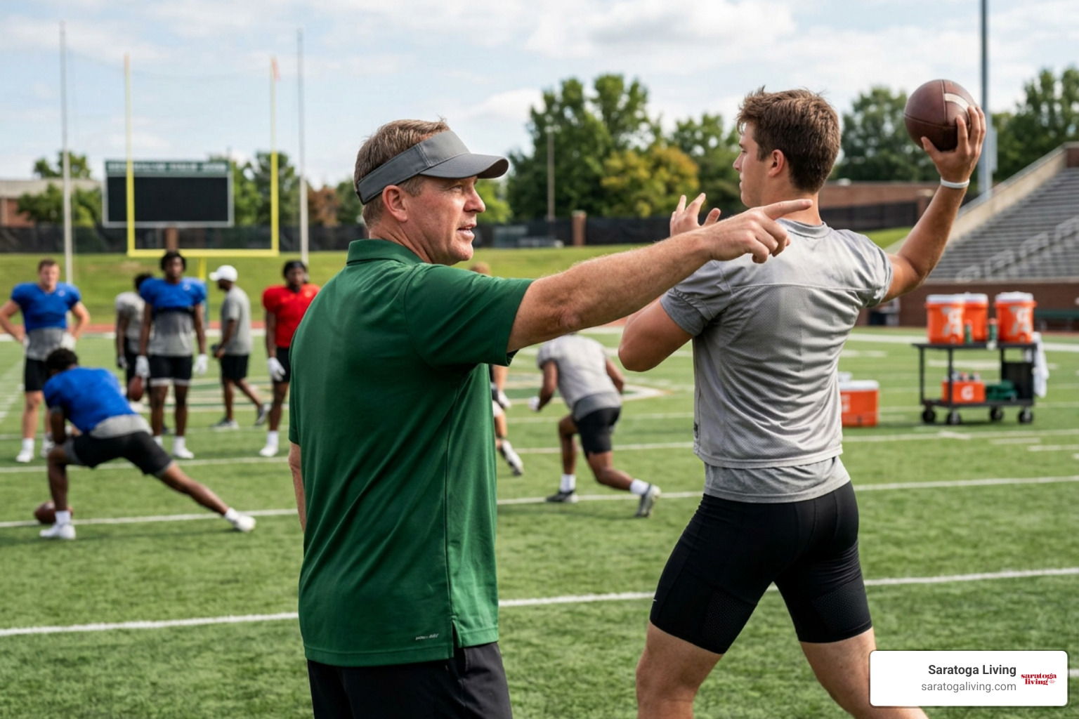 Bryan Randall quarterbacks coach directing college football offense