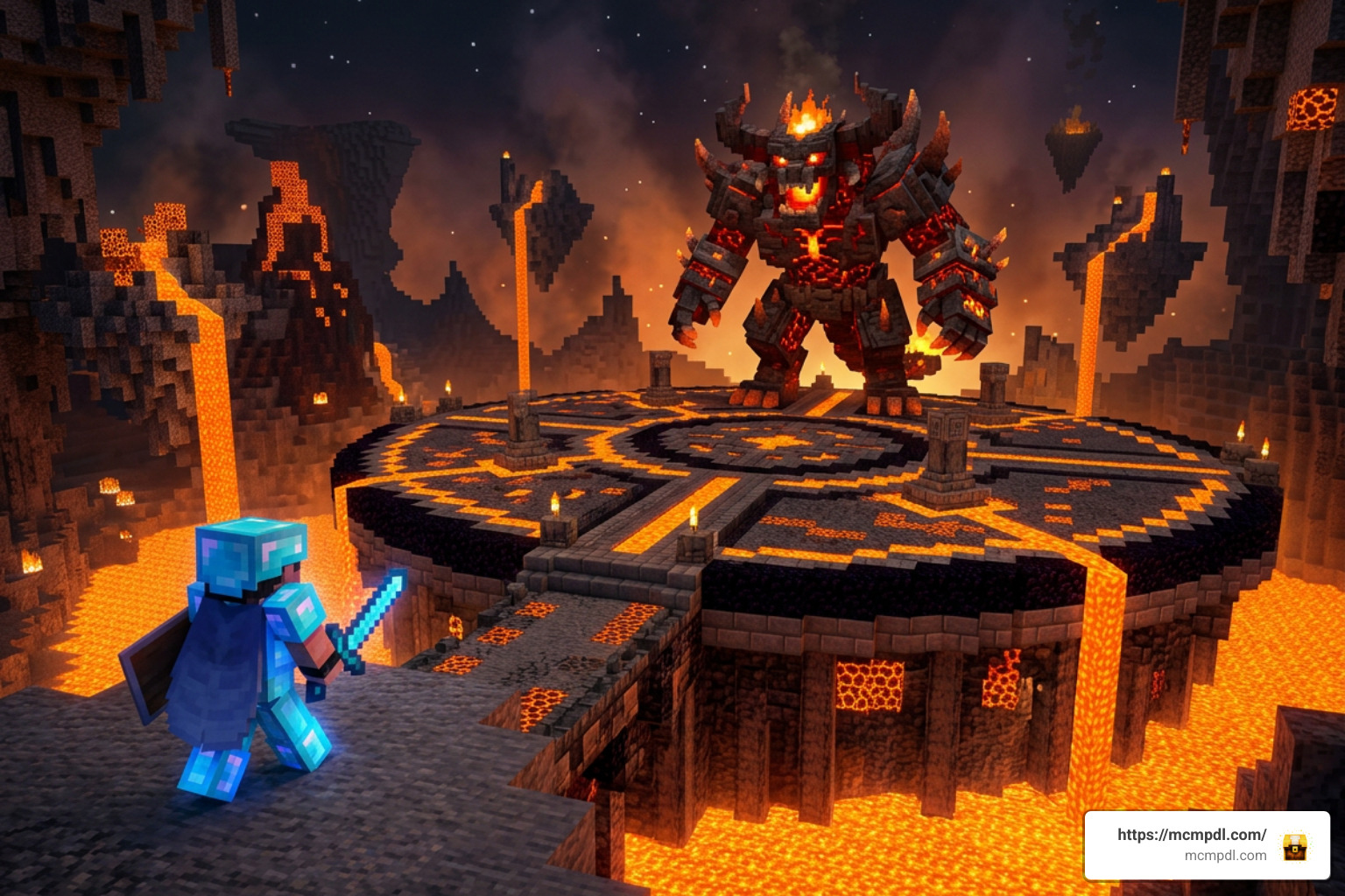custom boss battle arena in Bedrock Edition custom boss battle arena in Bedrock Edition