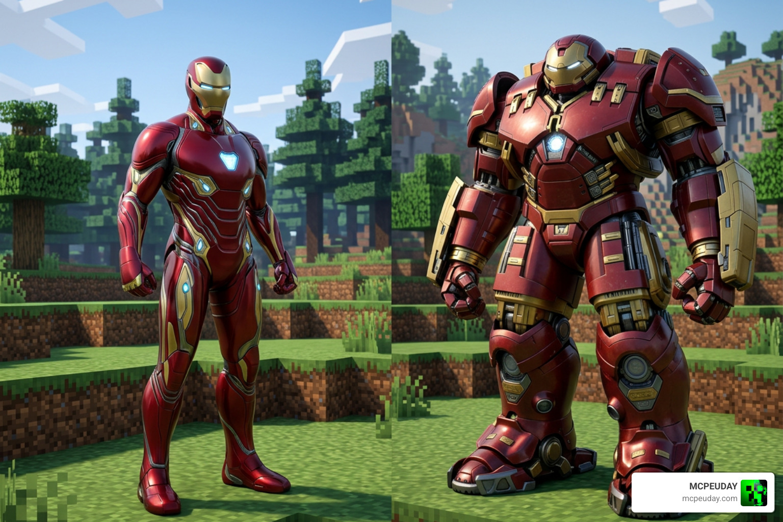 Comparison of Mark LXXXV Nanotech and heavy Hulkbuster combat suits