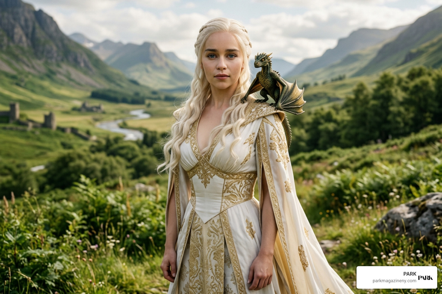 Emilia Clarke portraying Daenerys Targaryen Emilia Clarke portraying Daenerys Targaryen