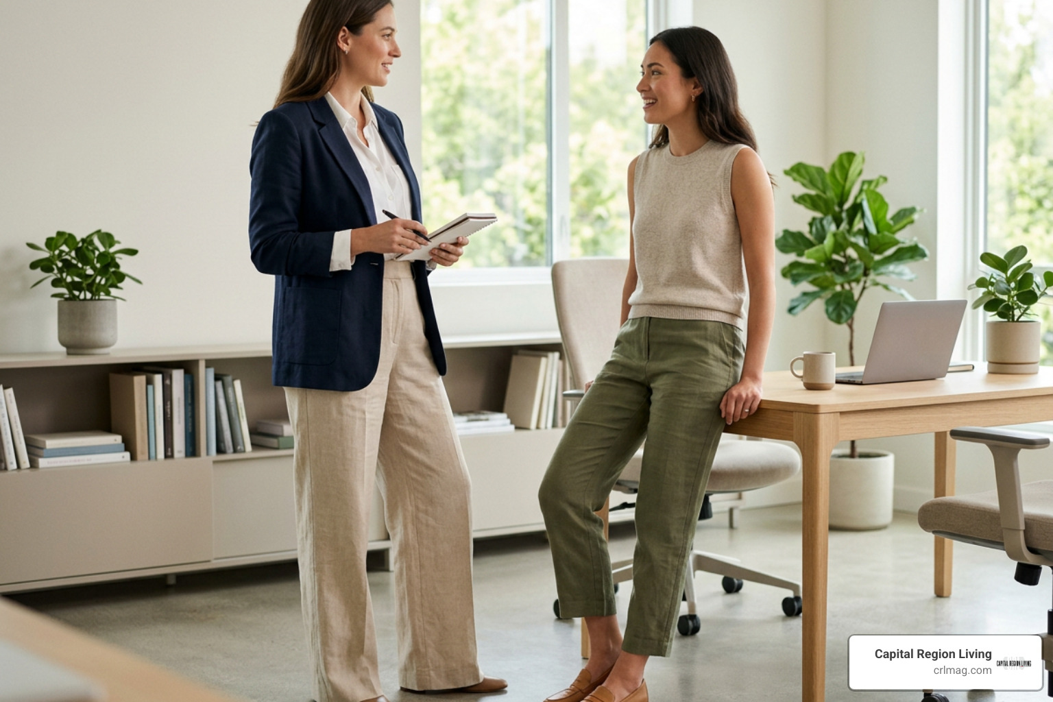 styled linen pants for formal and office settings