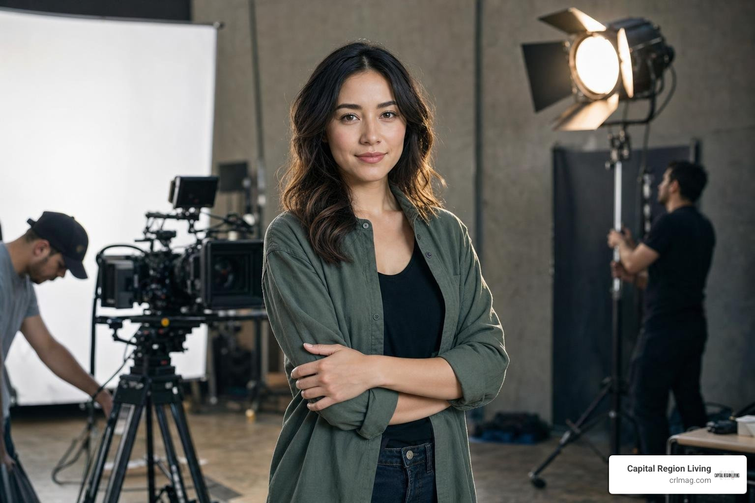 Lukita Maxwell on set