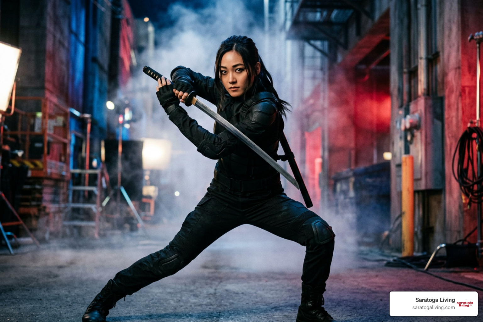 Karen Fukuhara performing action choreography
