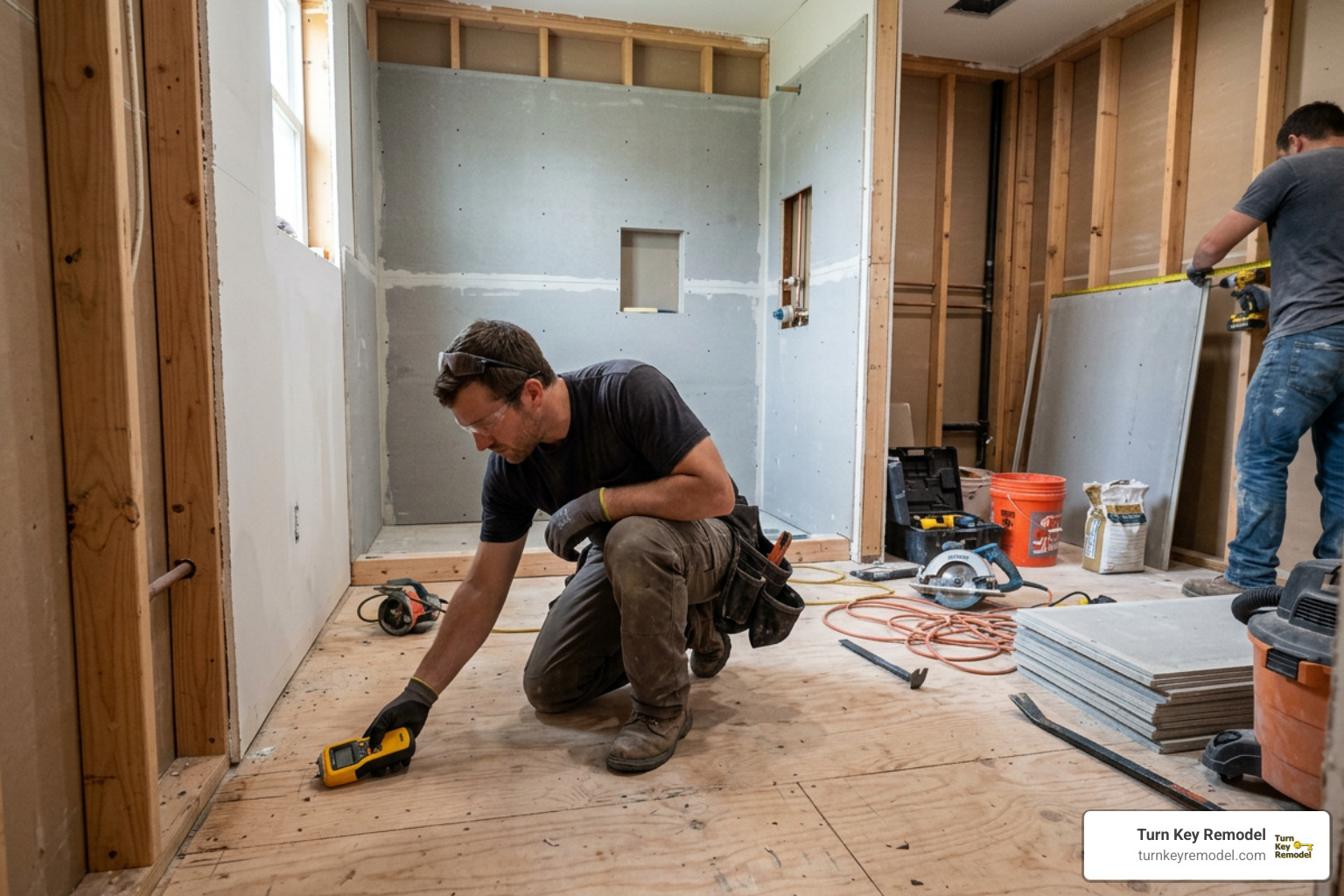 subfloor moisture inspection and cement board installation behind shower walls subfloor moisture inspection and cement board installation behind shower walls