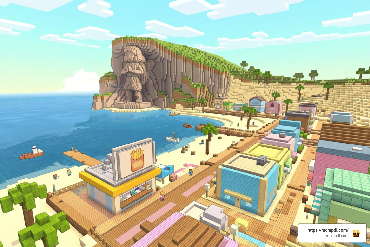 Beach City in Minecraft Bedrock Beach City in Minecraft Bedrock