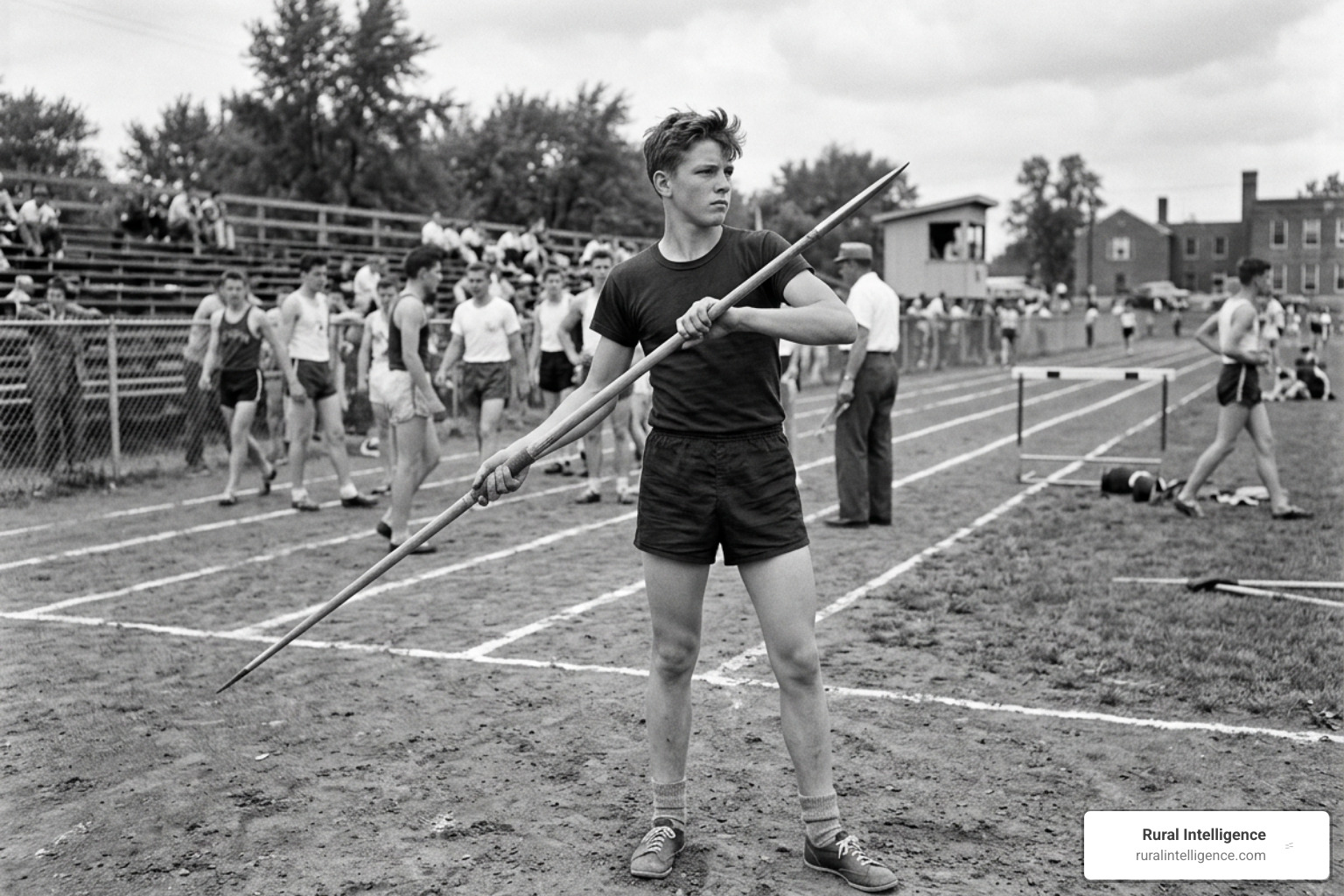 Eugene Orowitz training in high school track and field Eugene Orowitz training in high school track and field