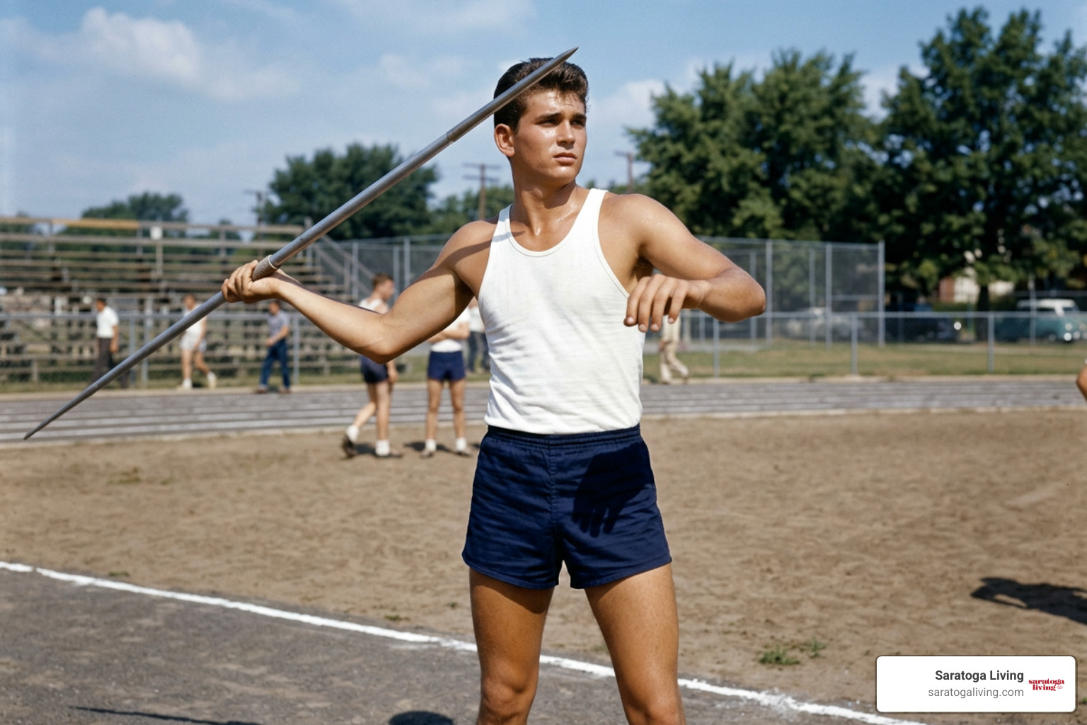 Michael Landon as high school athlete Michael Landon as high school athlete