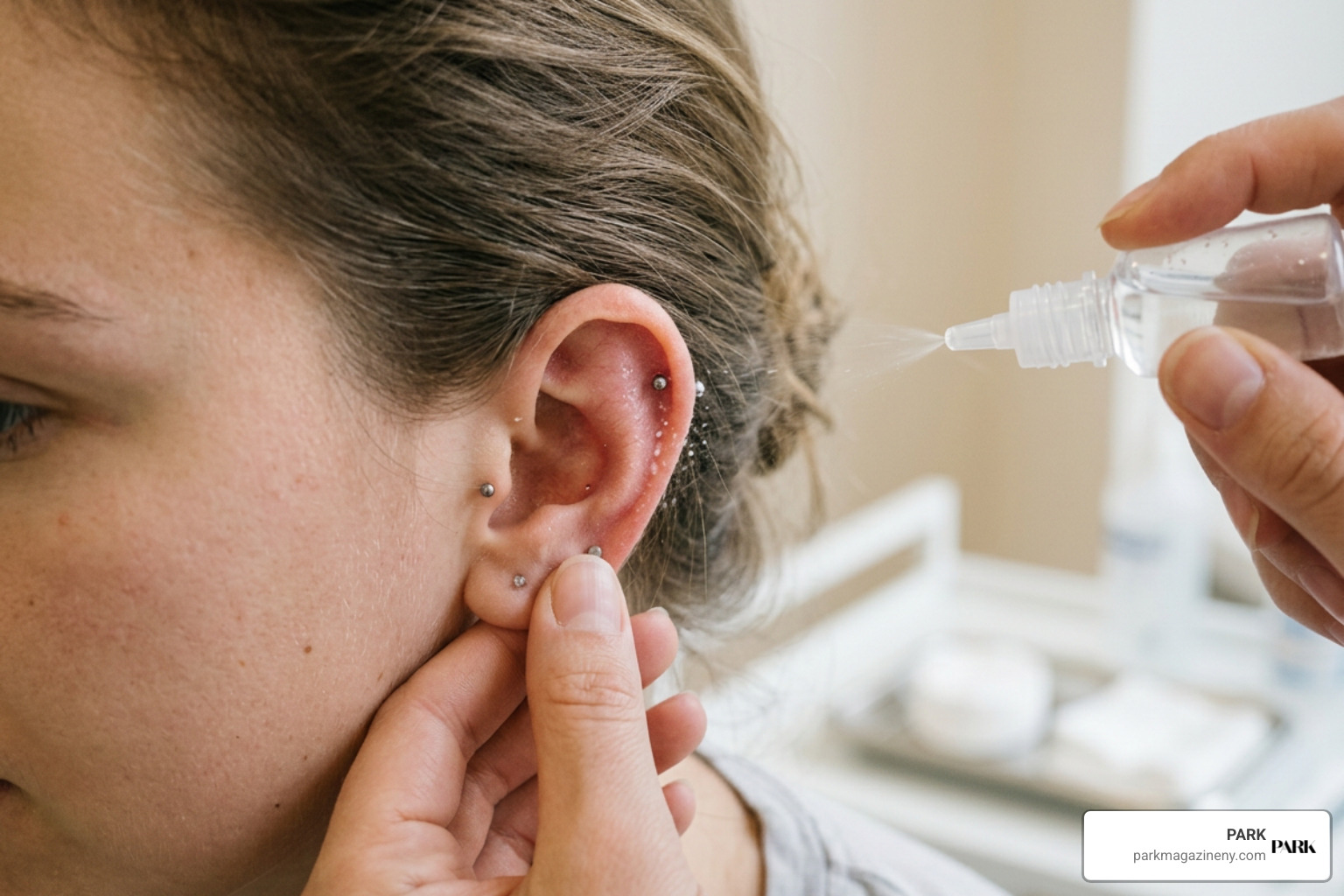 sterile saline cleaning routine