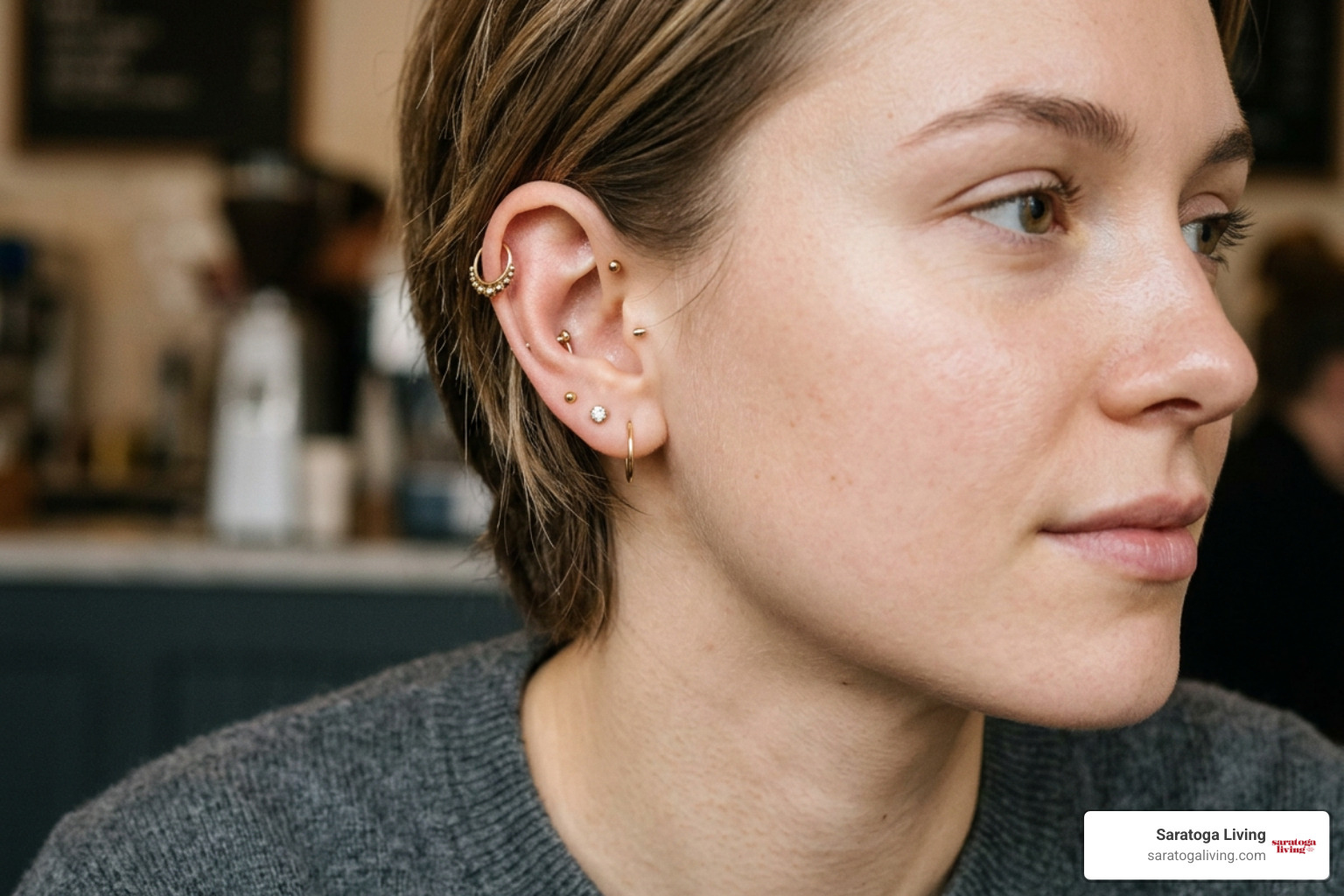 asymmetrical curated ear stack
