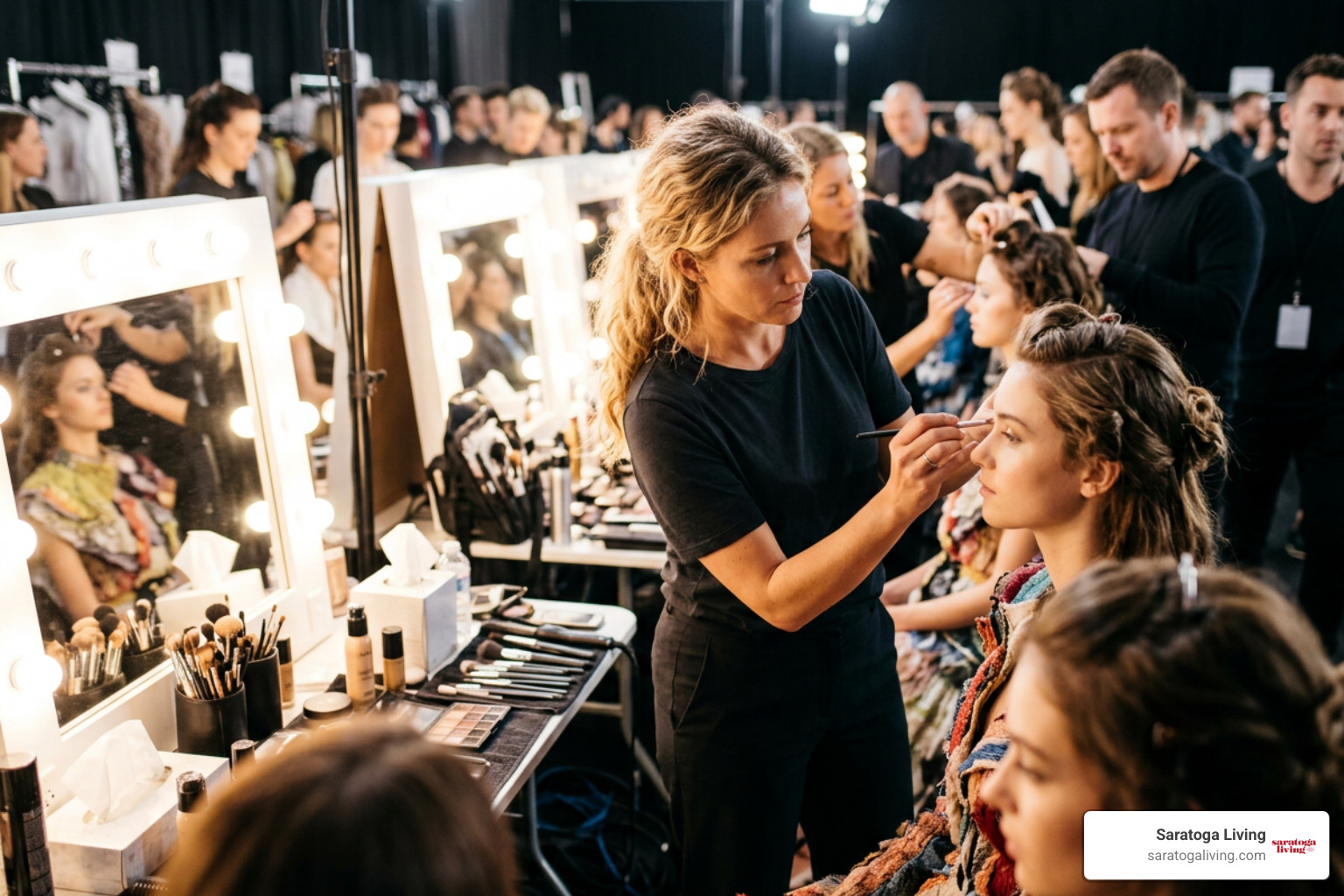 Charlotte Tilbury backstage at Fashion Week Charlotte Tilbury backstage at Fashion Week