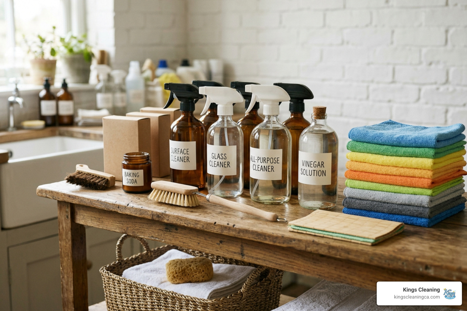 organized natural cleaning supplies and microfiber cloths organized natural cleaning supplies and microfiber cloths