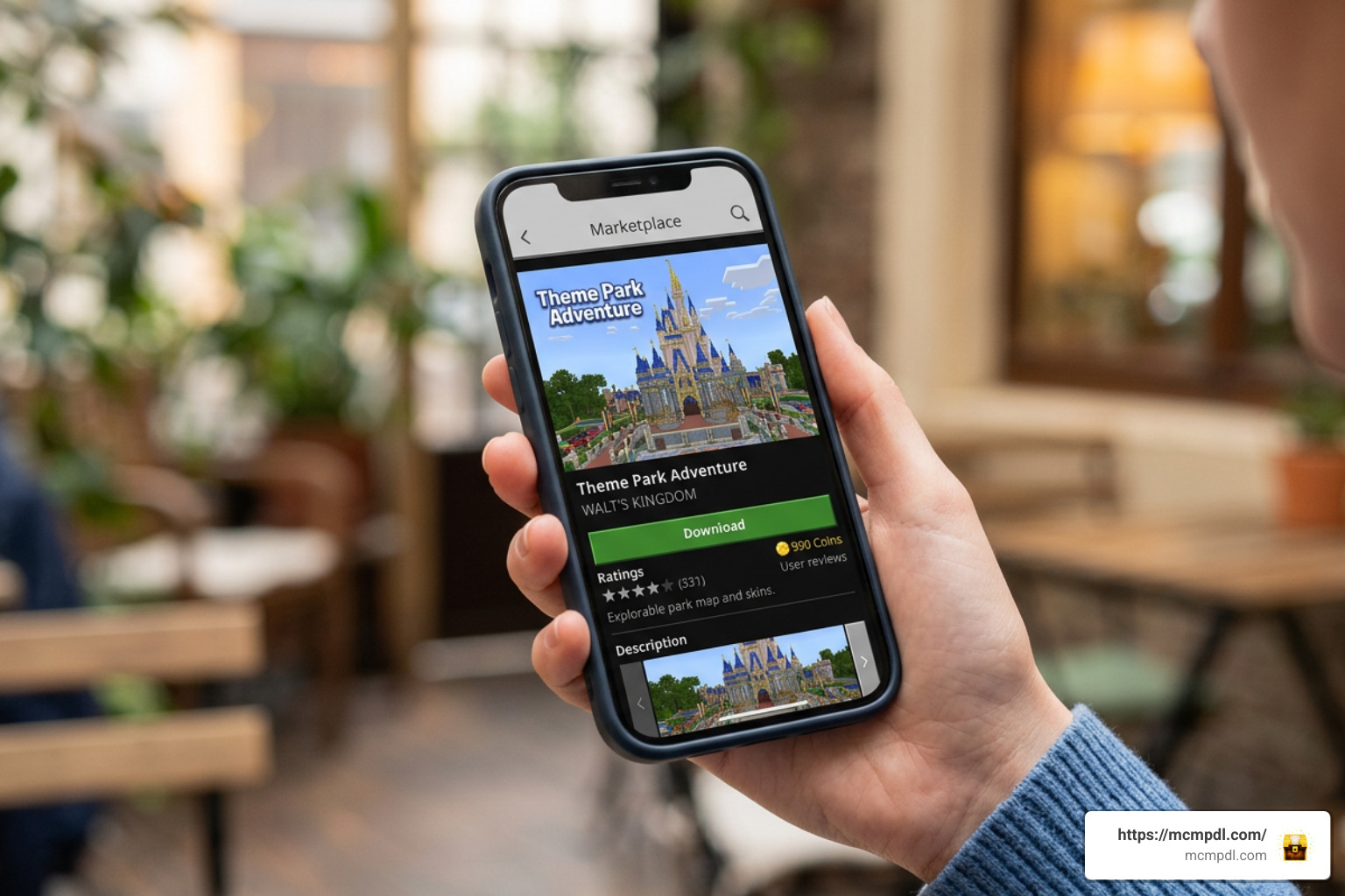 Minecraft Marketplace download screen