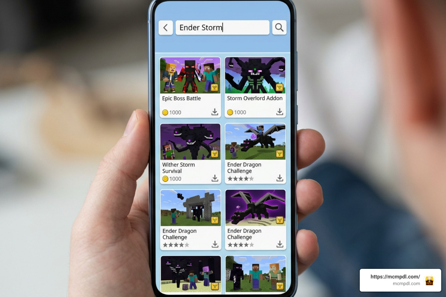 Minecraft Bedrock Marketplace search interface Minecraft Bedrock Marketplace search interface