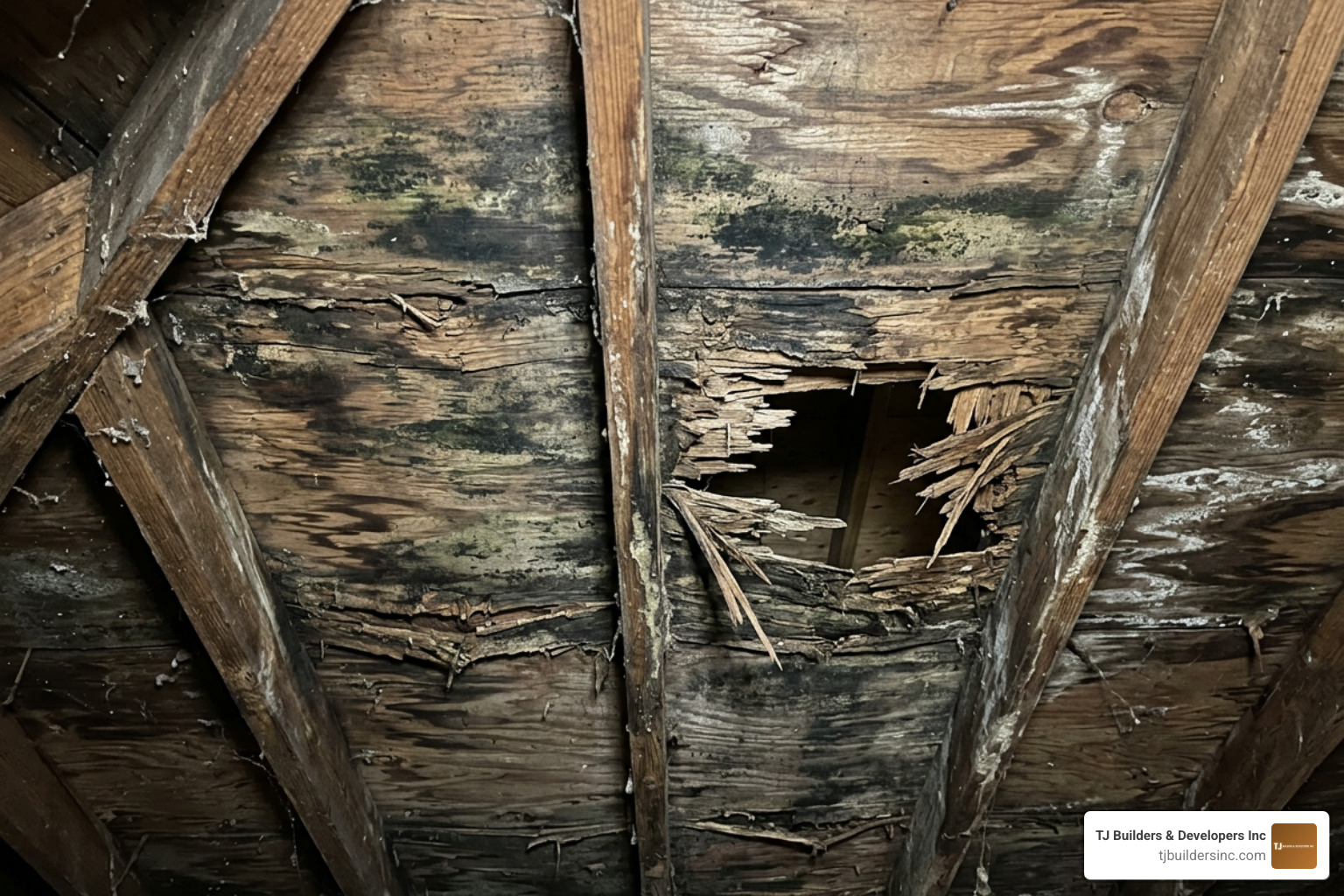 damaged roof decking damaged roof decking