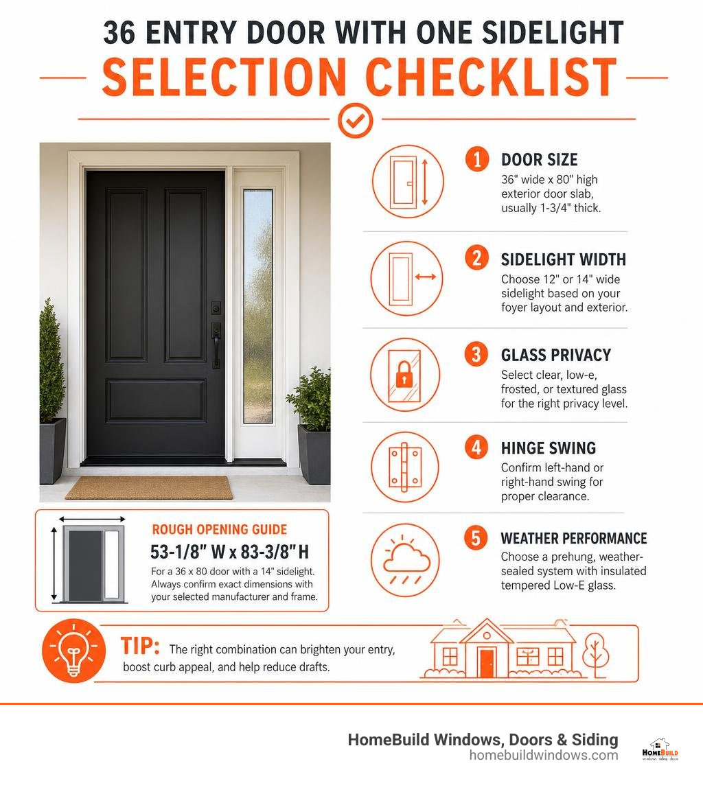 36 entry door with one sidelight selection checklist infographic 36 entry door with one sidelight selection checklist infographic
