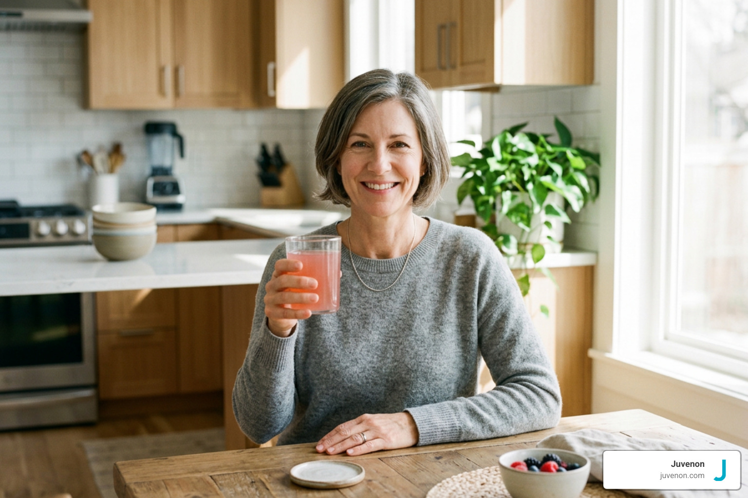 woman over 50 collagen drink