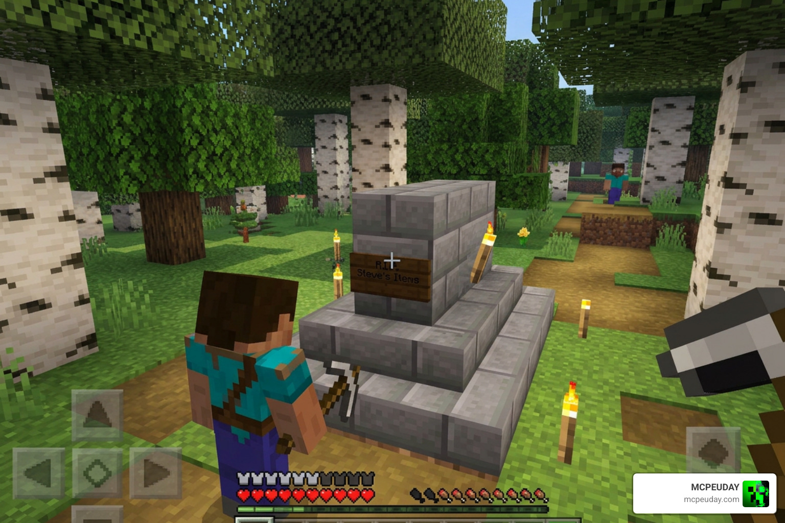 StoneTombs behavior and resource pack installation in Minecraft PE settings