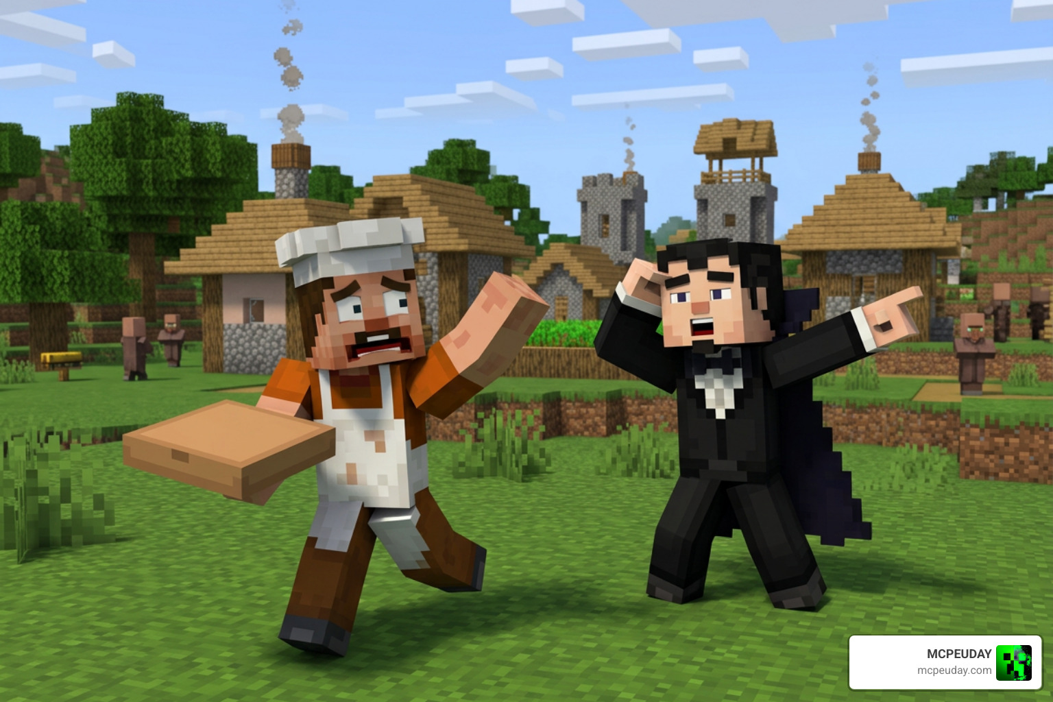 Custom meme mobs interacting in Minecraft Bedrock Custom meme mobs interacting in Minecraft Bedrock