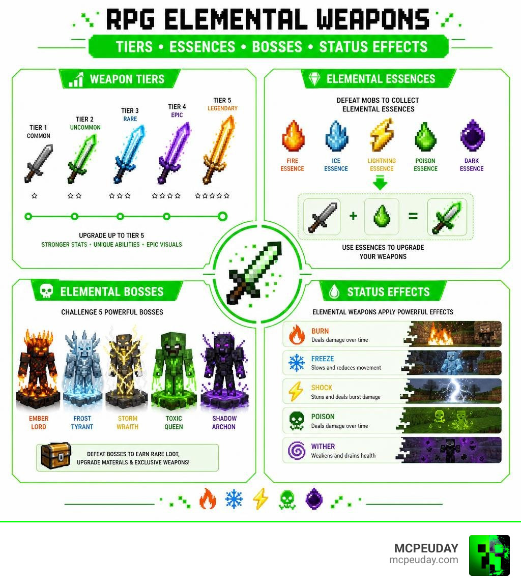 elemental weapon tiers essences bosses and status effects infographic elemental weapon tiers essences bosses and status effects infographic