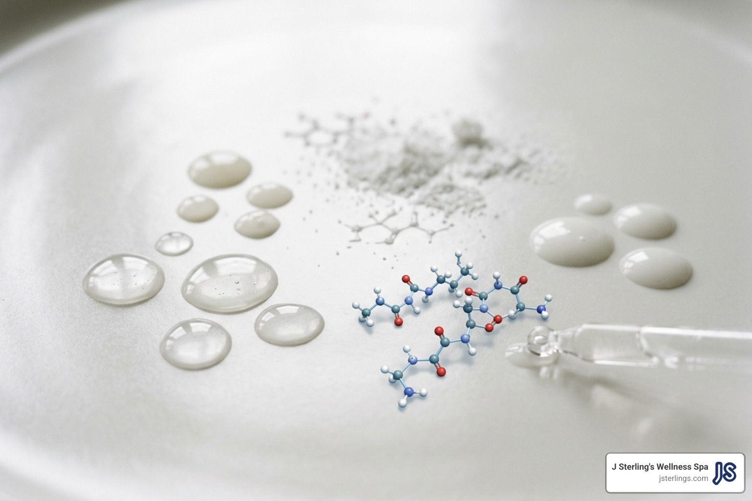 Skincare ingredients including ceramides, peptides, and hyaluronic acid Skincare ingredients including ceramides, peptides, and hyaluronic acid