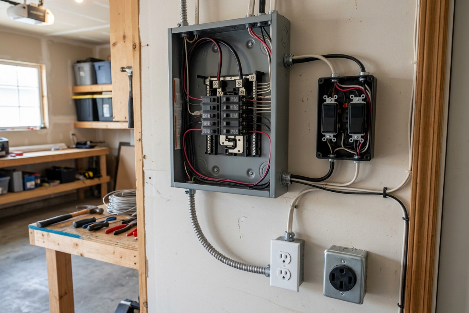 electrical subpanel and EV load management switch electrical subpanel and EV load management switch